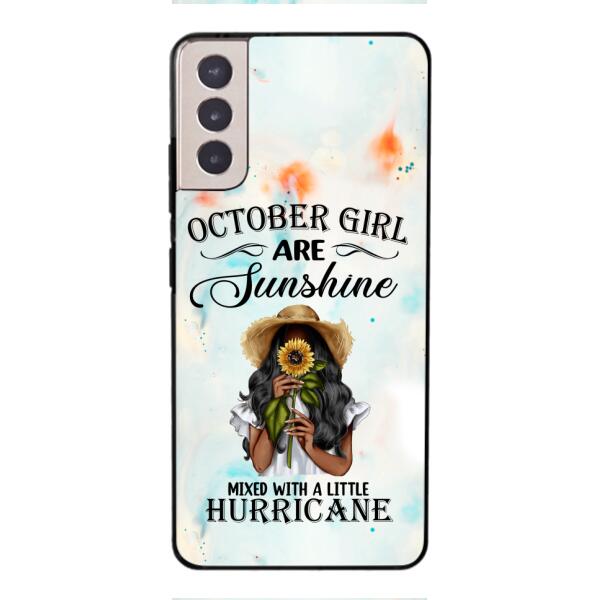 PERSONALIZED OCTOBER GIRL PHONE CASE PRINTED JUL-DT09