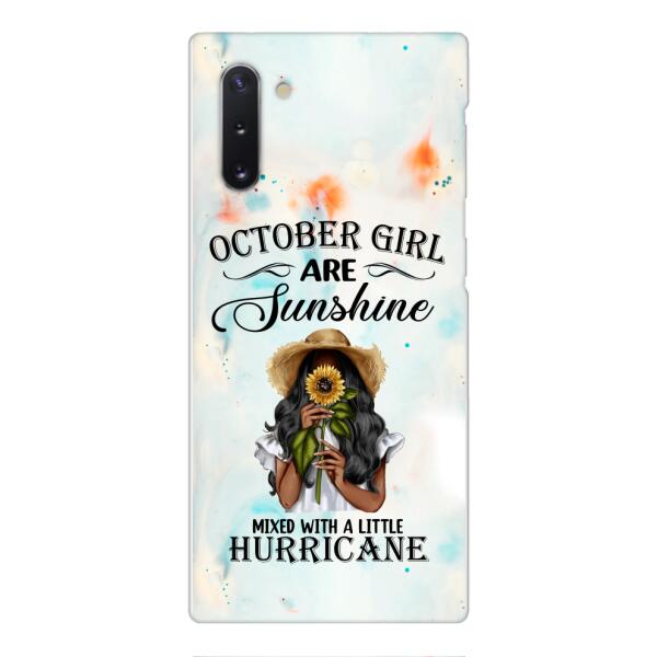 PERSONALIZED OCTOBER GIRL PHONE CASE PRINTED JUL-DT09