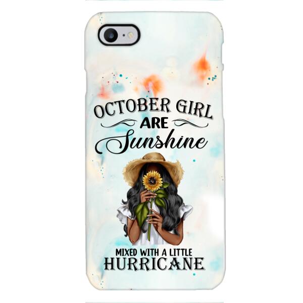PERSONALIZED OCTOBER GIRL PHONE CASE PRINTED JUL-DT09