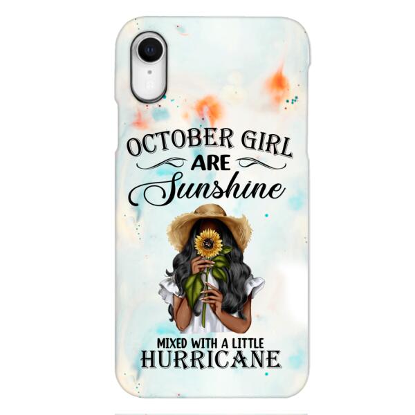 PERSONALIZED OCTOBER GIRL PHONE CASE PRINTED JUL-DT09