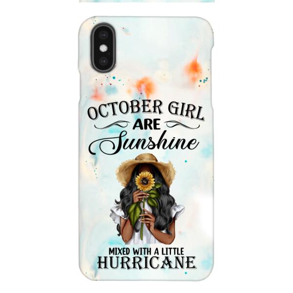 PERSONALIZED OCTOBER GIRL PHONE CASE PRINTED JUL-DT09