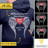 Personalized A Big Piece Of My heart Lives In Heaven... Hoodie Printed SEP-LN28