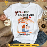 PERSONALIZED YOU AND ME TOGETHER SINCE AUTUMN TSHIRT TNMQ3009
