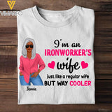 Personalized Ironworker's wife Tshirt Printed SEP-HQ30