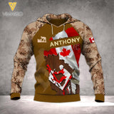 Personalized Roofer Canada Hoodie 3D Printed OCT-QH05