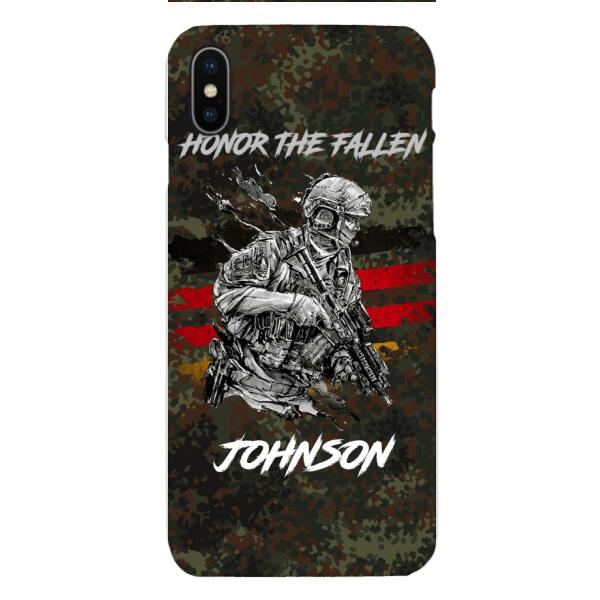 PERSONALIZED GERMAN VETERAN/SOLDIER PHONECASE 3D PRINTED