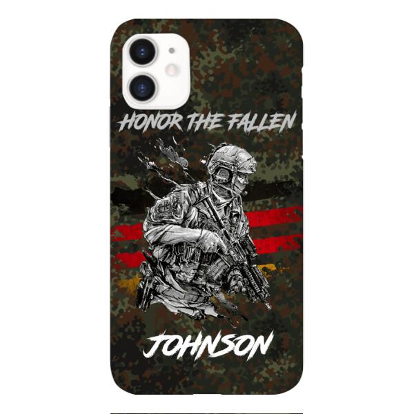 PERSONALIZED GERMAN VETERAN/SOLDIER PHONECASE 3D PRINTED