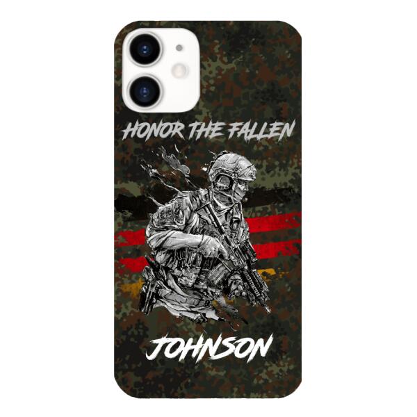 PERSONALIZED GERMAN VETERAN/SOLDIER PHONECASE 3D PRINTED