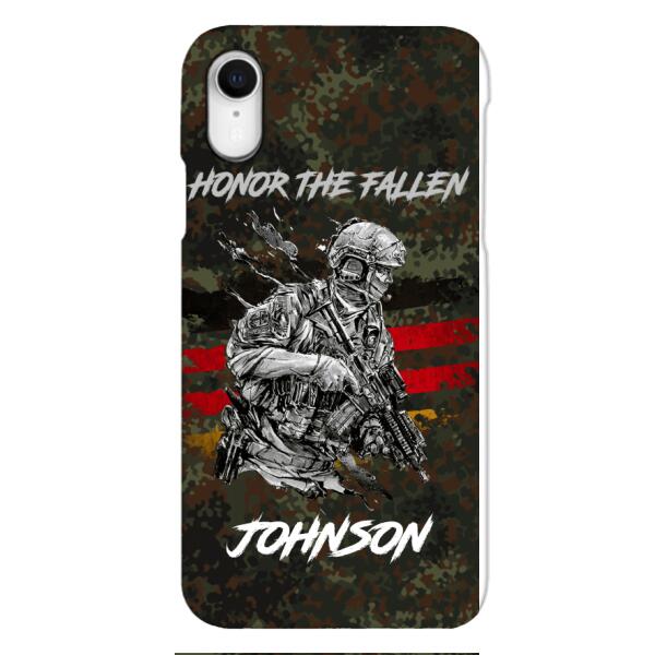 PERSONALIZED GERMAN VETERAN/SOLDIER PHONECASE 3D PRINTED