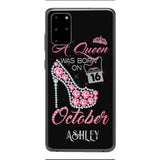 Personalized October Queen Phone Case OCT-DT06