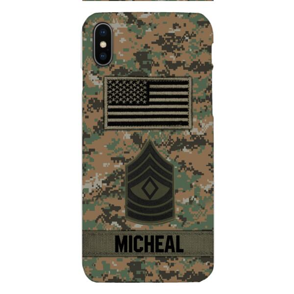 Personalized U.S Soldier Phone Case OCT-DT07