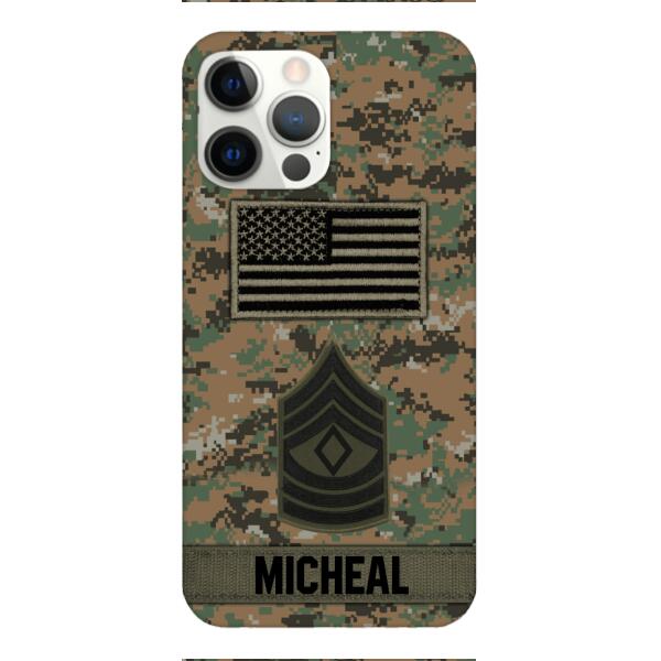 Personalized U.S Soldier Phone Case OCT-DT07