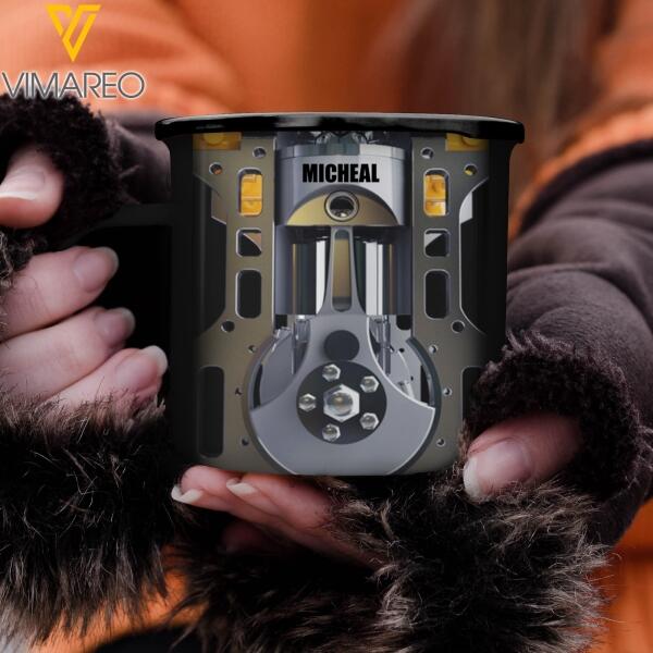 PERSONALIZED MECHANIC STEEL MUG 12OZ 3D PRINTED OCT-DT09