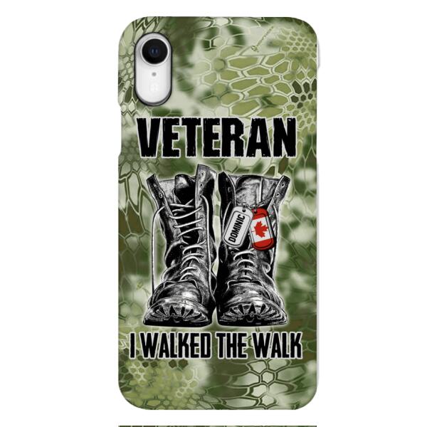 Personalized Canadian Veteran Walked The Walk Phone Case OCT-DT10