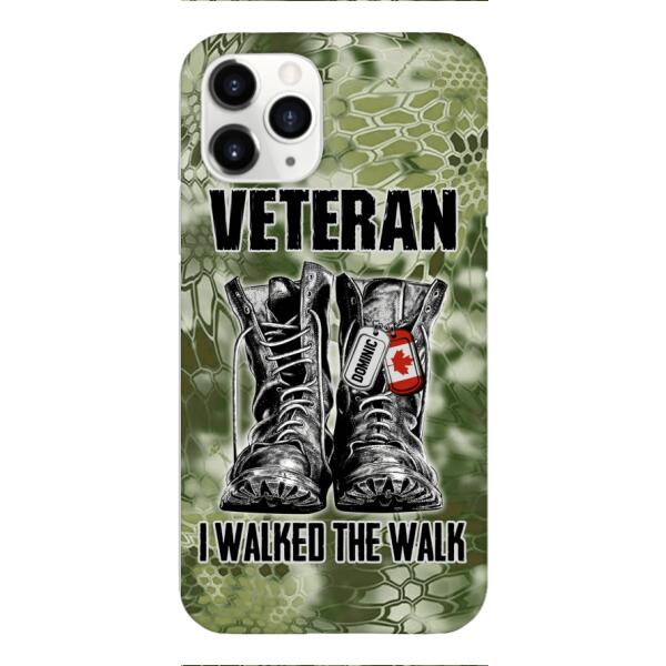Personalized Canadian Veteran Walked The Walk Phone Case OCT-DT10