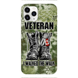 Personalized Canadian Veteran Walked The Walk Phone Case OCT-DT10