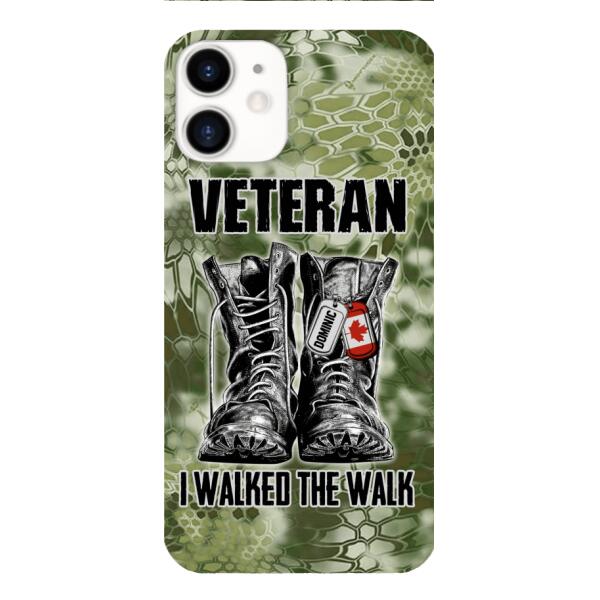 Personalized Canadian Veteran Walked The Walk Phone Case OCT-DT10