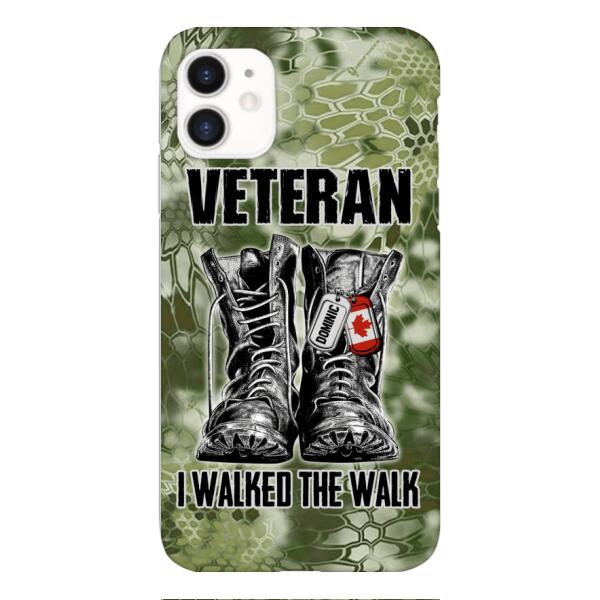 Personalized Canadian Veteran Walked The Walk Phone Case OCT-DT10
