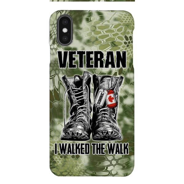 Personalized Canadian Veteran Walked The Walk Phone Case OCT-DT10