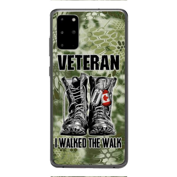 Personalized Canadian Veteran Walked The Walk Phone Case OCT-DT10