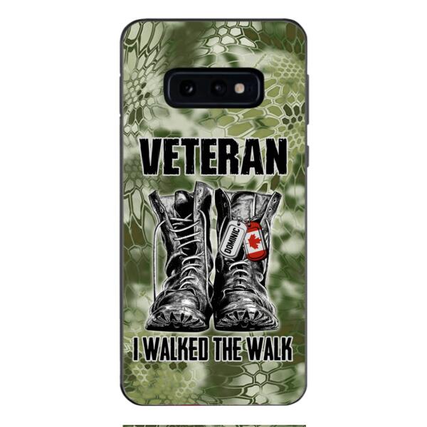 Personalized Canadian Veteran Walked The Walk Phone Case OCT-DT10