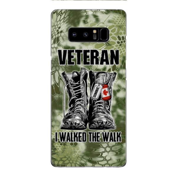 Personalized Canadian Veteran Walked The Walk Phone Case OCT-DT10