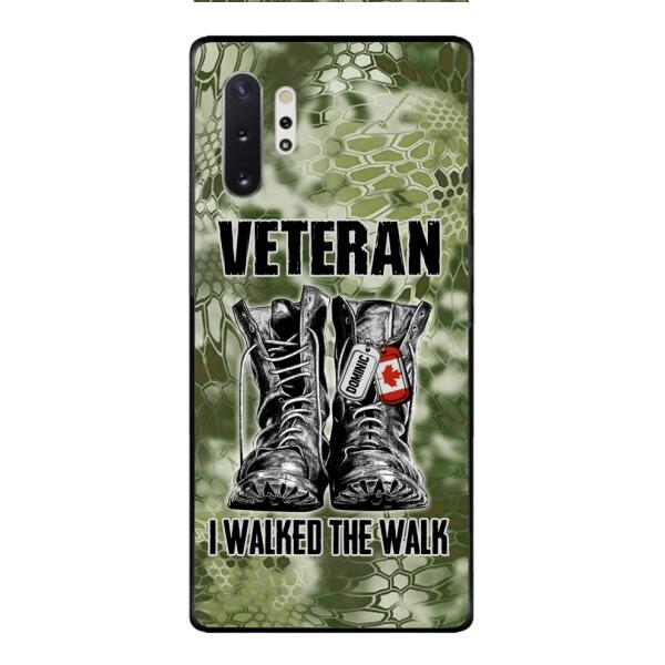 Personalized Canadian Veteran Walked The Walk Phone Case OCT-DT10