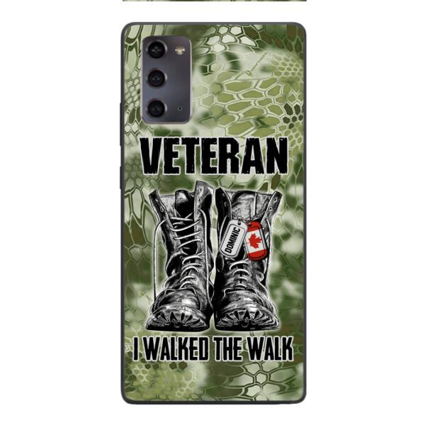 Personalized Canadian Veteran Walked The Walk Phone Case OCT-DT10