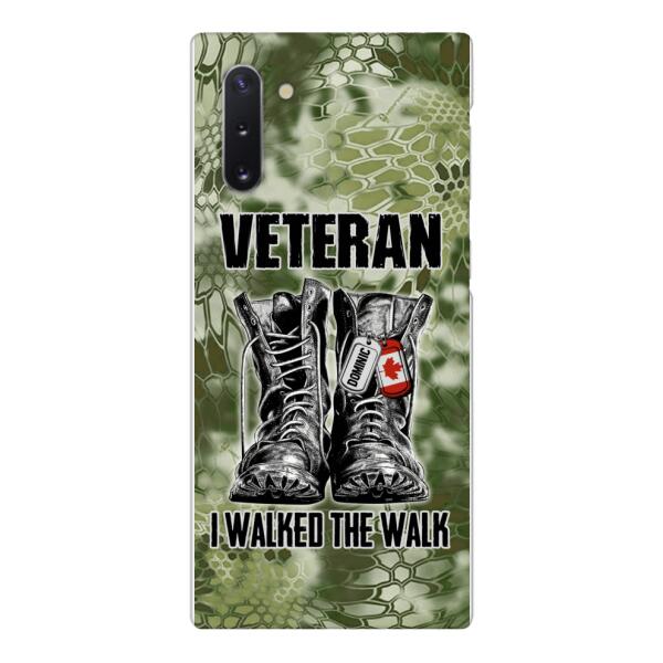 Personalized Canadian Veteran Walked The Walk Phone Case OCT-DT10