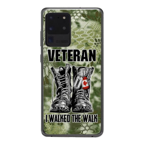 Personalized Canadian Veteran Walked The Walk Phone Case OCT-DT10