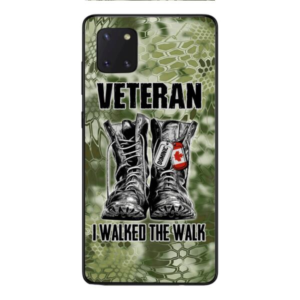 Personalized Canadian Veteran Walked The Walk Phone Case OCT-DT10