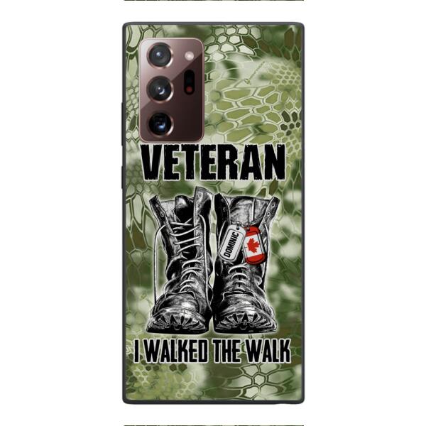 Personalized Canadian Veteran Walked The Walk Phone Case OCT-DT10