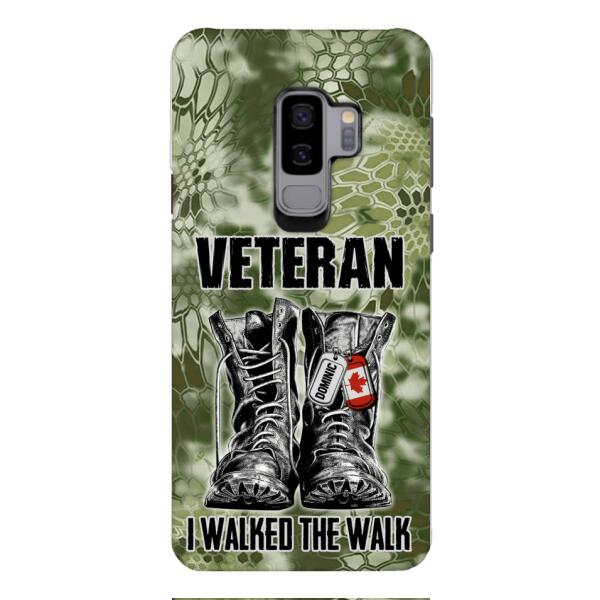 Personalized Canadian Veteran Walked The Walk Phone Case OCT-DT10