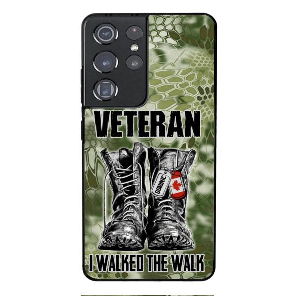 Personalized Canadian Veteran Walked The Walk Phone Case OCT-DT10