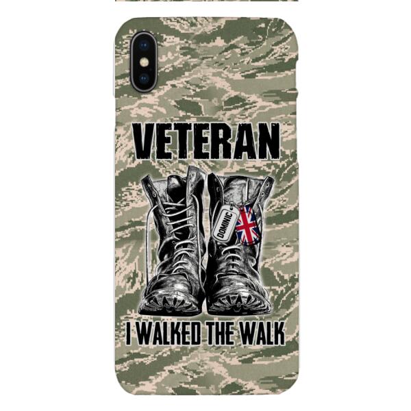 Personalized British Veteran Walked The Walk Phone Case OCT-DT10