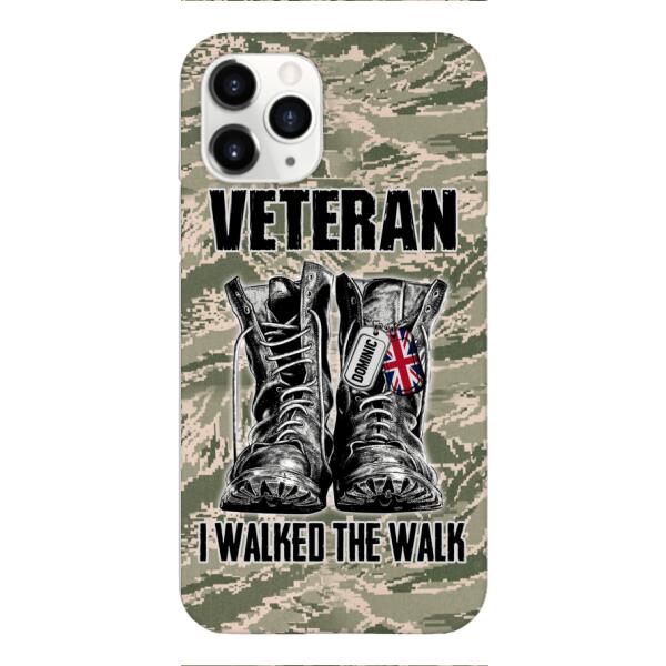 Personalized British Veteran Walked The Walk Phone Case OCT-DT10