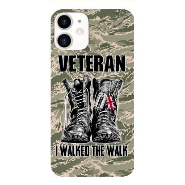 Personalized British Veteran Walked The Walk Phone Case OCT-DT10