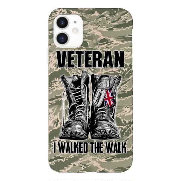 Personalized British Veteran Walked The Walk Phone Case OCT-DT10