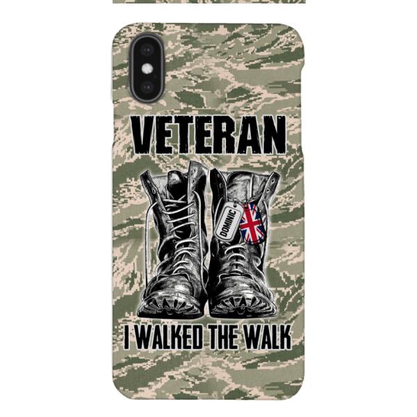 Personalized British Veteran Walked The Walk Phone Case OCT-DT10