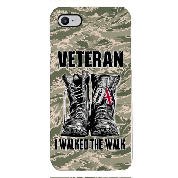 Personalized British Veteran Walked The Walk Phone Case OCT-DT10