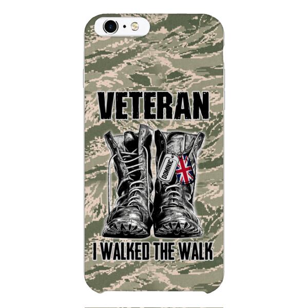 Personalized British Veteran Walked The Walk Phone Case OCT-DT10