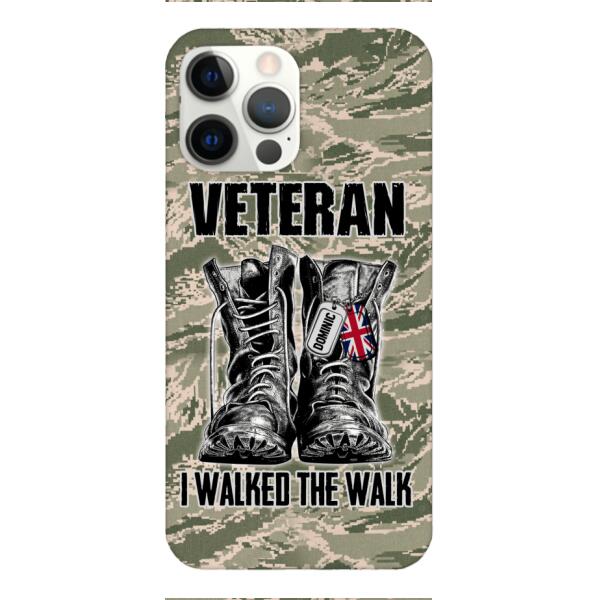Personalized British Veteran Walked The Walk Phone Case OCT-DT10