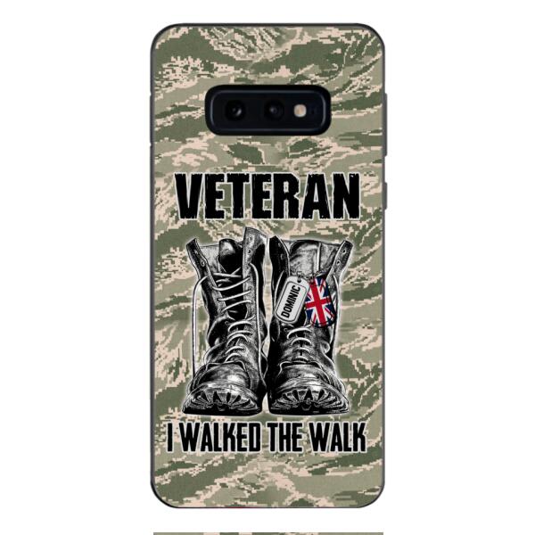 Personalized British Veteran Walked The Walk Phone Case OCT-DT10