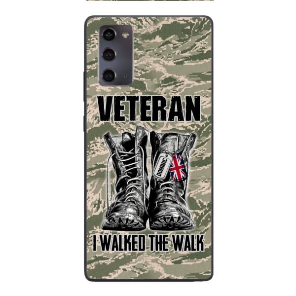 Personalized British Veteran Walked The Walk Phone Case OCT-DT10