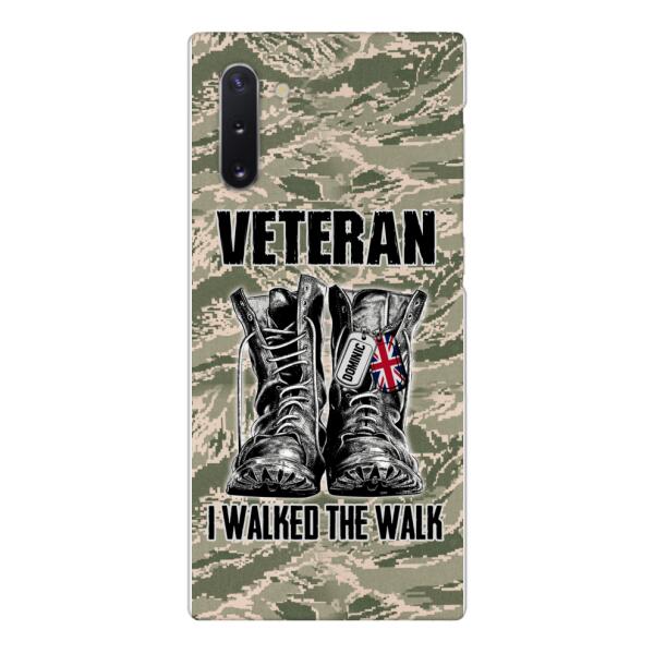 Personalized British Veteran Walked The Walk Phone Case OCT-DT10
