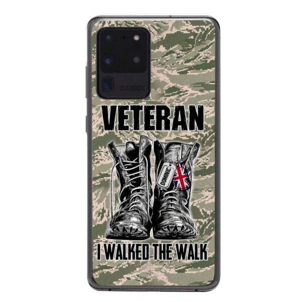 Personalized British Veteran Walked The Walk Phone Case OCT-DT10