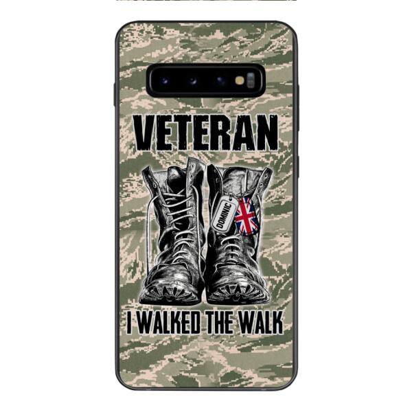 Personalized British Veteran Walked The Walk Phone Case OCT-DT10