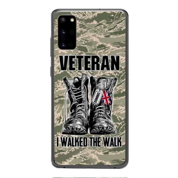 Personalized British Veteran Walked The Walk Phone Case OCT-DT10