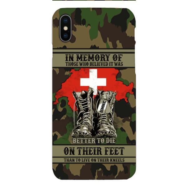 Personalized Swiss Veteran Phone Case OCT-MA10