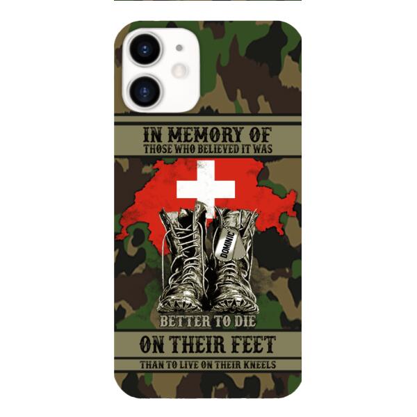 Personalized Swiss Veteran Phone Case OCT-MA10